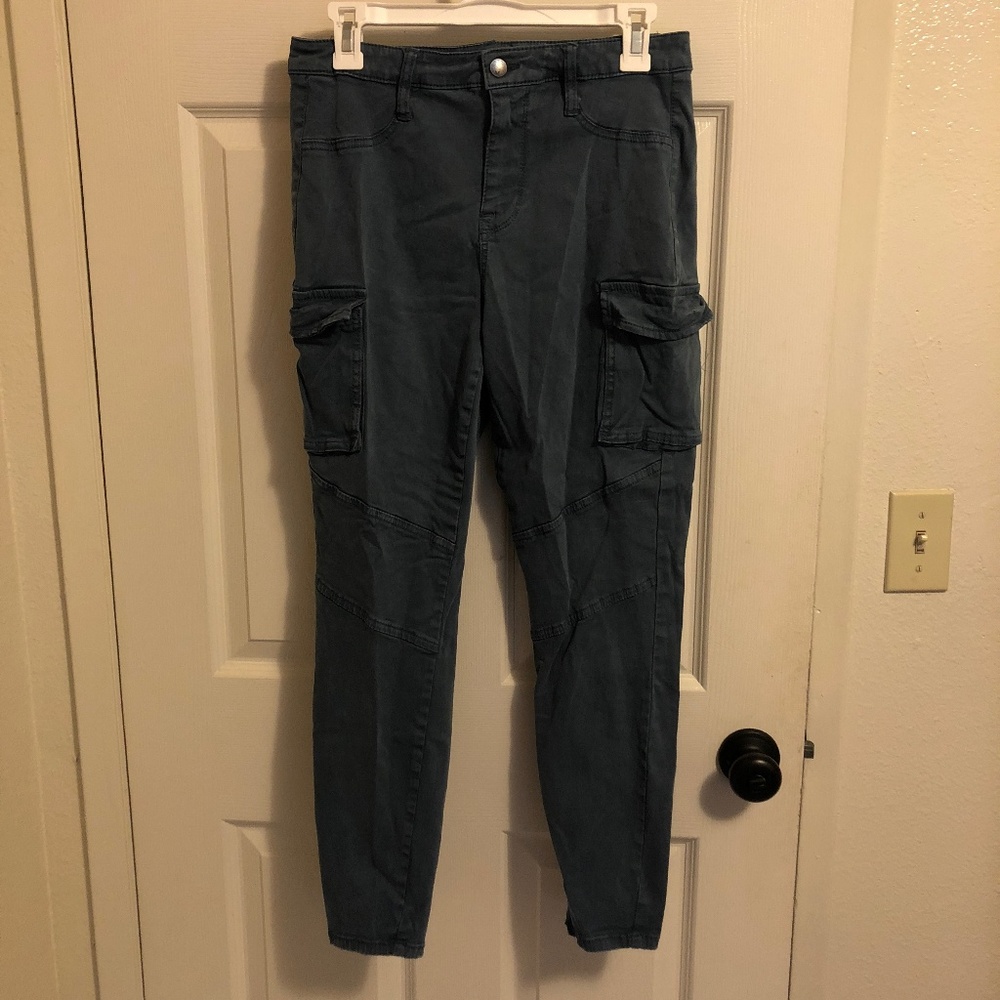 Dark Blue Stretchy Jeans with Pockets